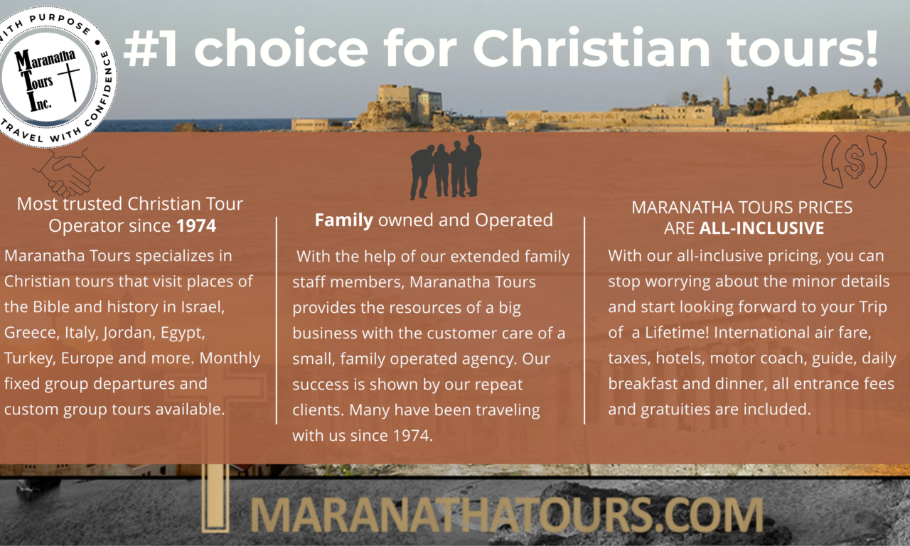 #1 Choice for Christian Tour Agency Maranatha Tours